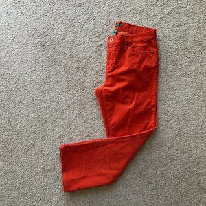 Lauren Ralph Lauren Jeans Womens 10 (32x27) Classic Straight Red Corduroy